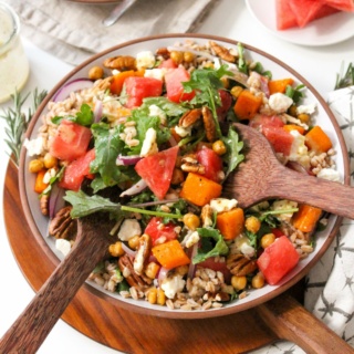fall harvest salad with apple cider vinegar dressing