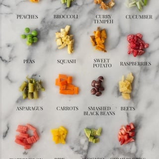baby led weaning visual guide for vegetables