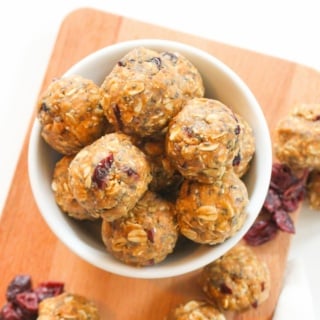 healthy bliss balls in a bowl