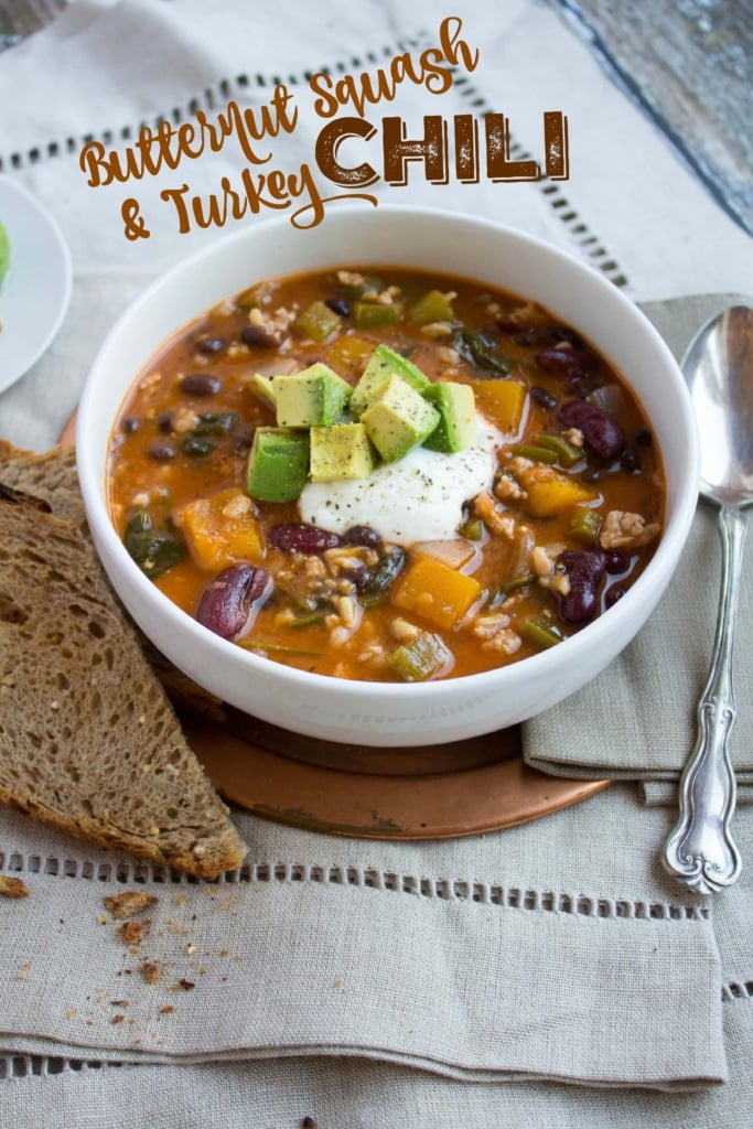 butternut squash turkey chili recipe