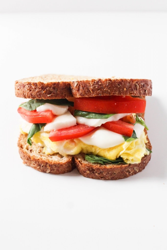 Healthy Sandwich Ideas - Caprese Egg Sandwich
