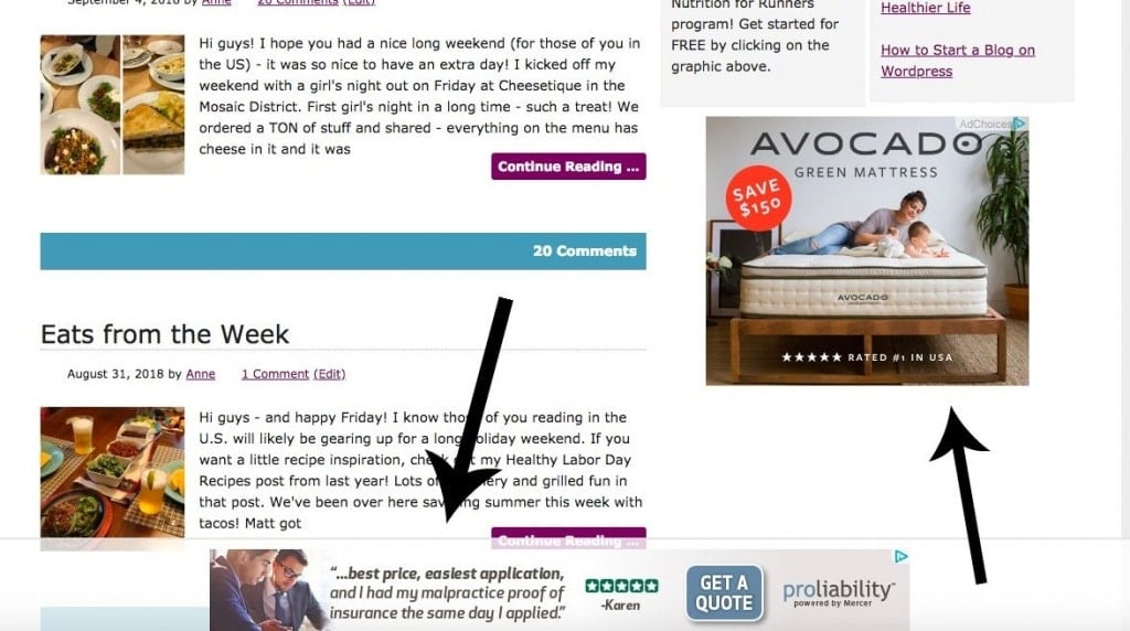 example of sidebar ads