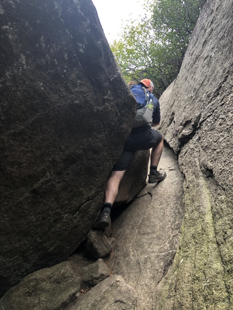 old rag hike rock scramble