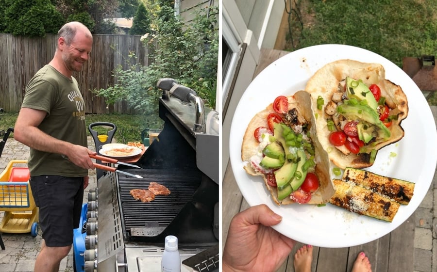 grilling with blue apron