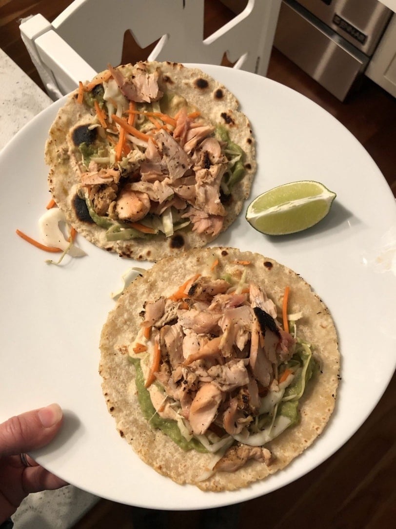 easy salmon tacos