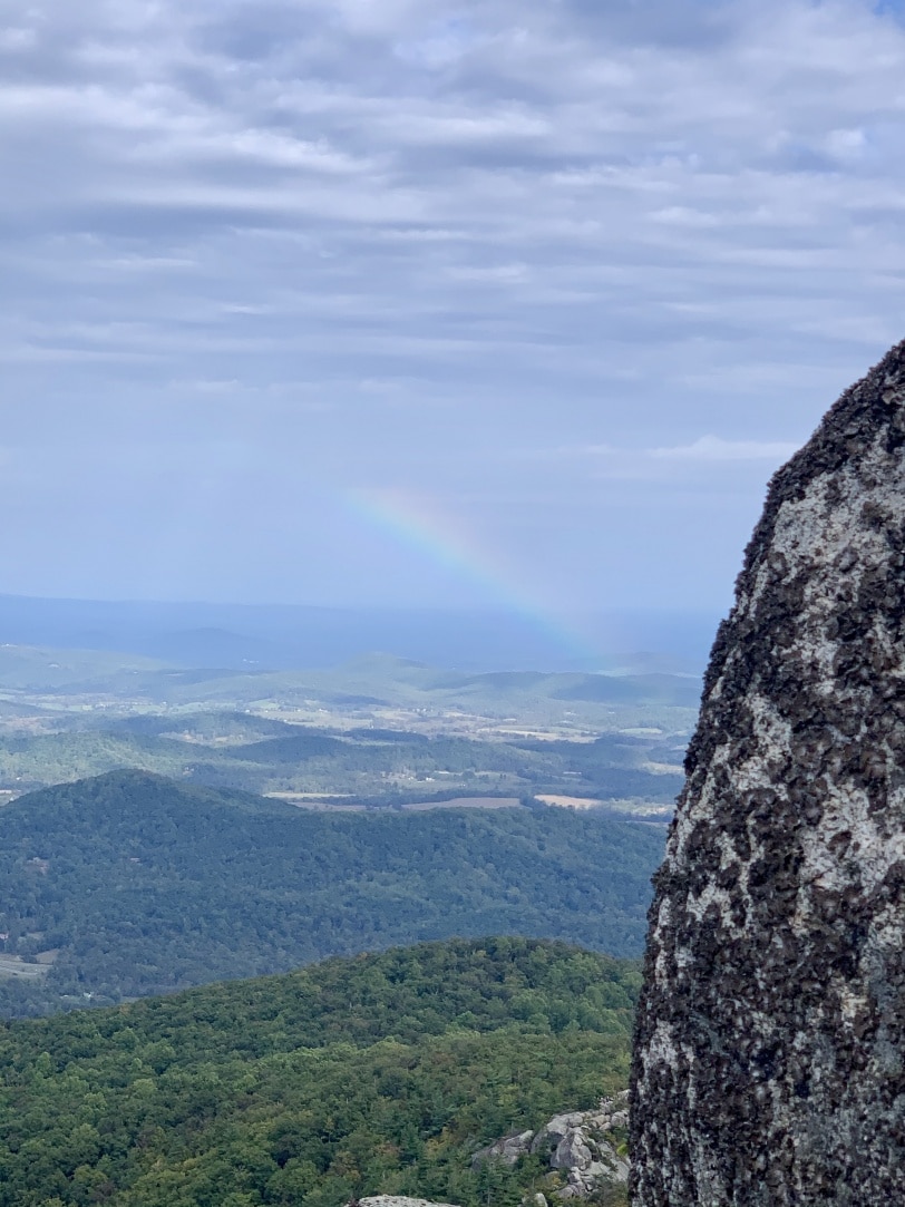 rainbow on old rag mountain summit