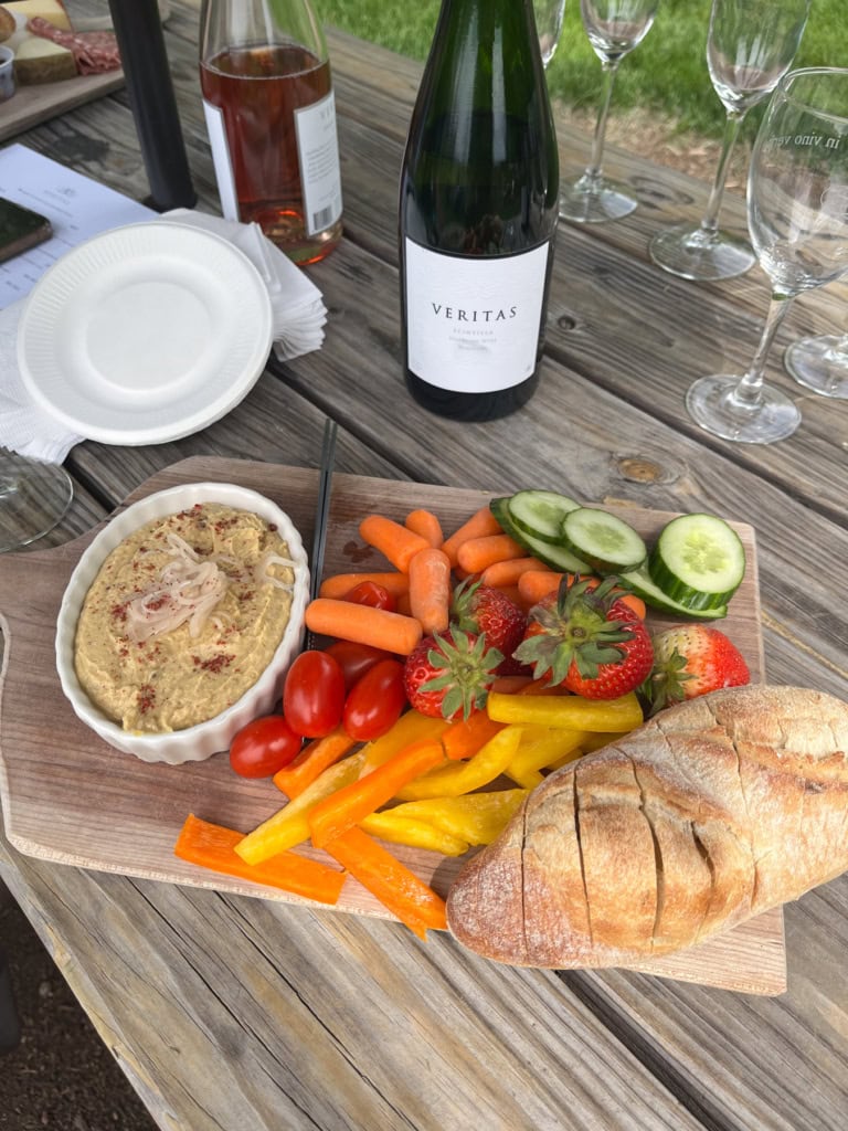 hummus board from veritas