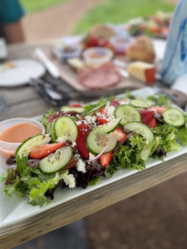 strawberry salad from veritas