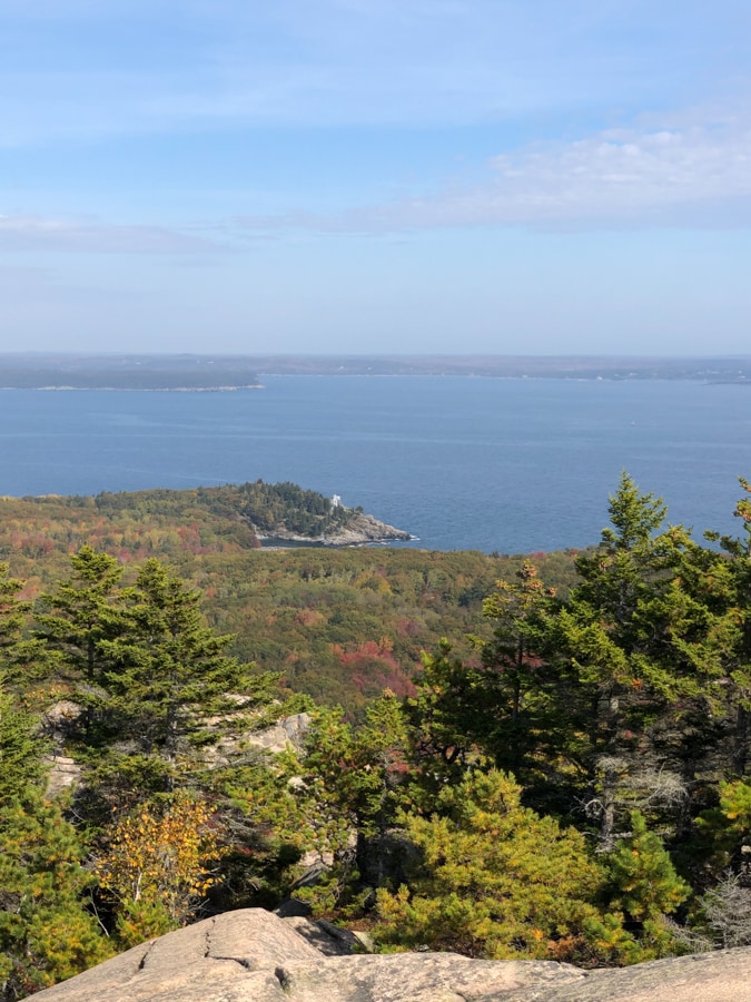 view of the ocean from the beehive hike summit