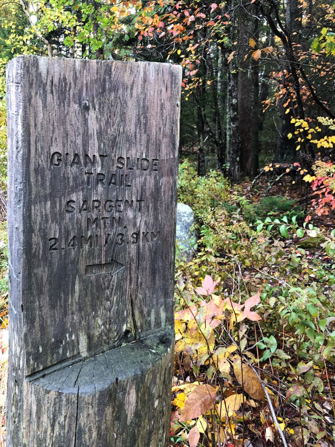 giant slide hike acadia trailhead