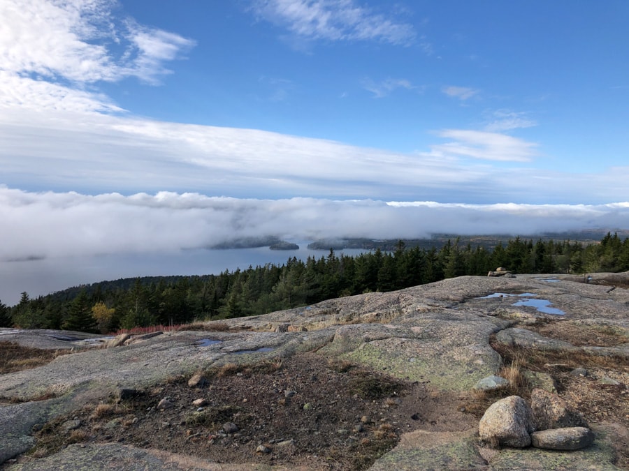 view from gilmore peak in acadia