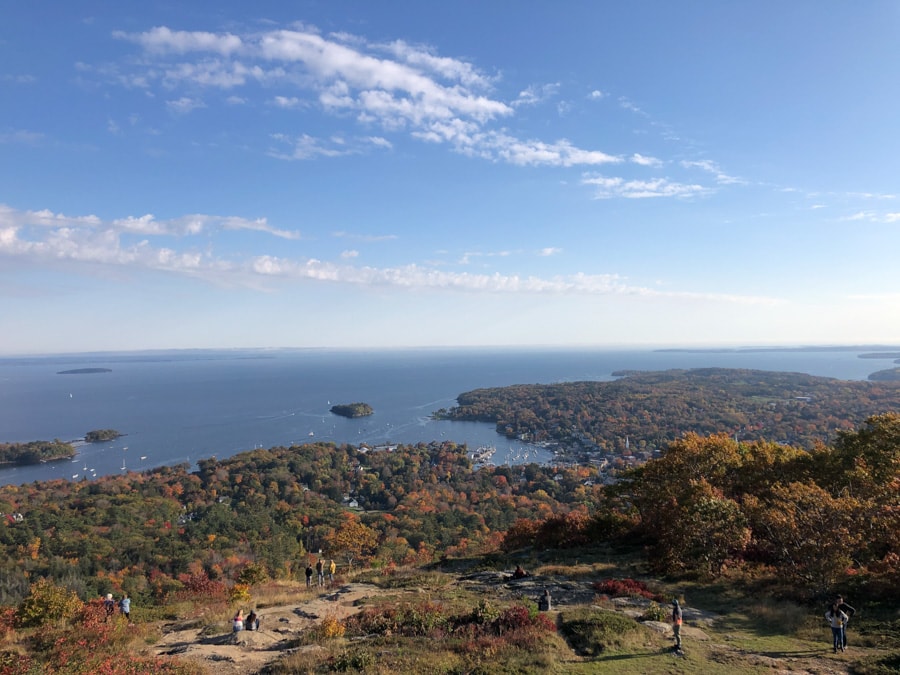 view from mount battie in camden hills state park