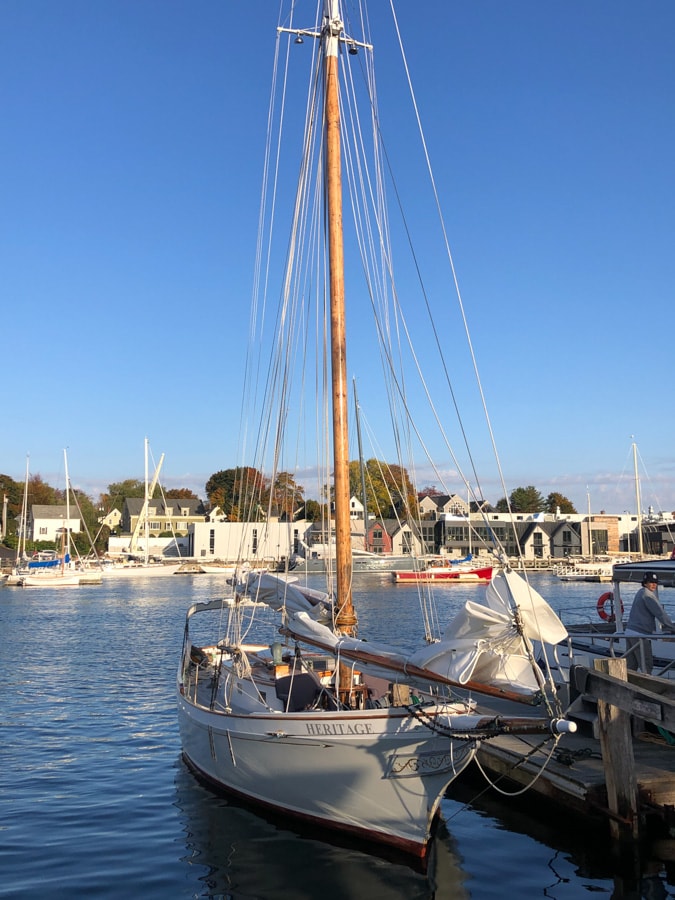 sailboats on the water in camden, maine