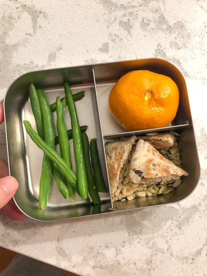 morning round, clementines, string beans