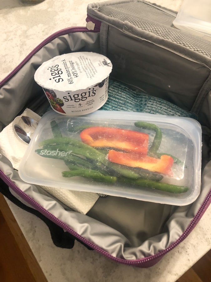 yogurt with veggies