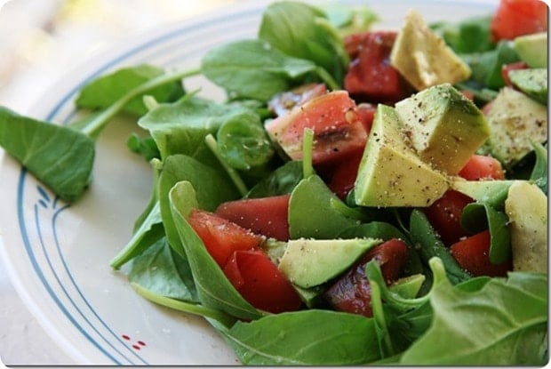 late summer arugula salad