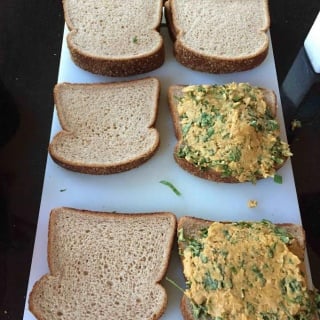 mashed chickpea salad sandwich