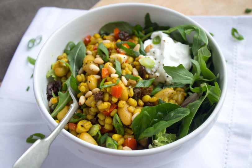 pine nut raisin barley salad