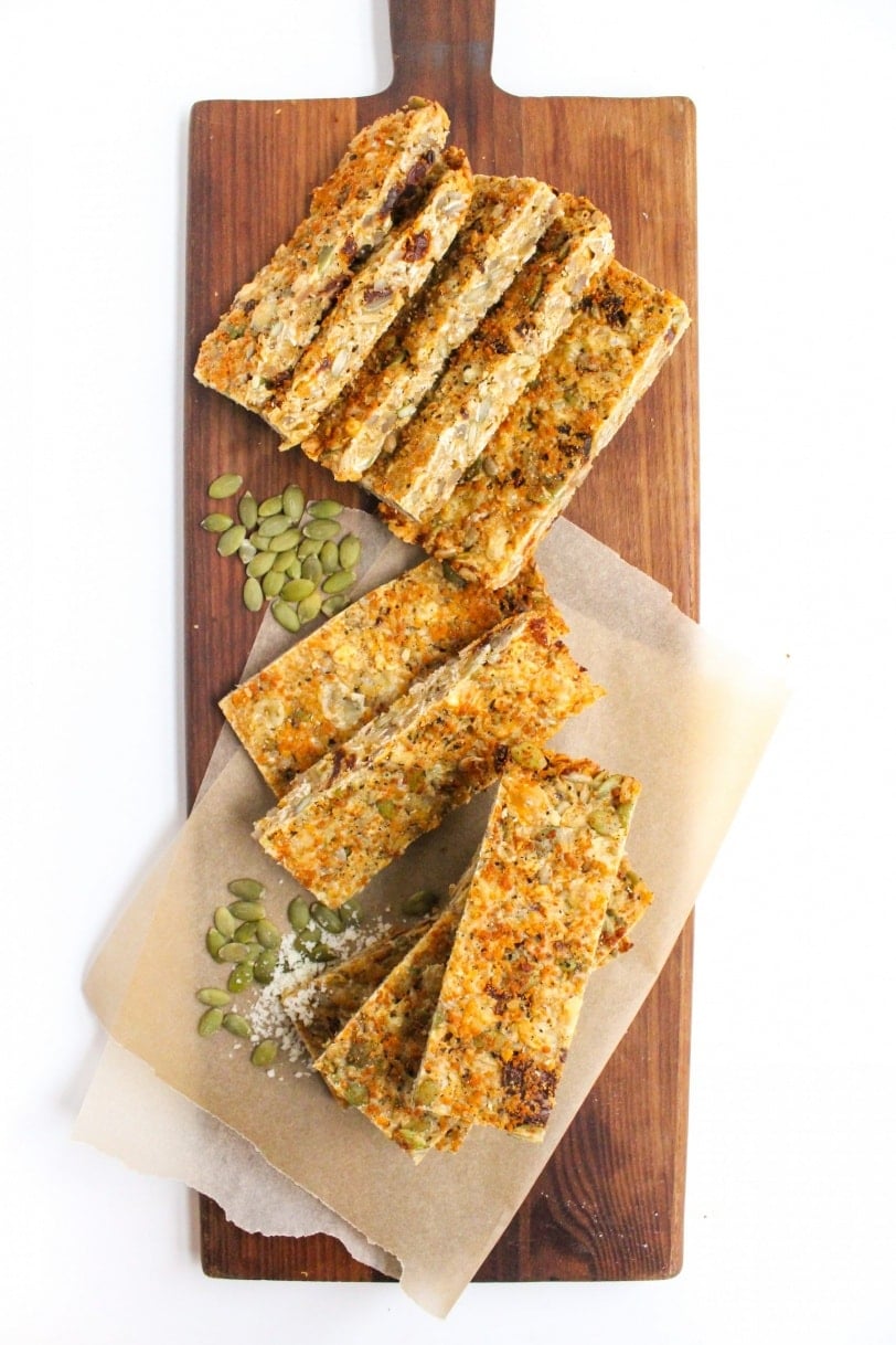 savory granola bars cheesy sun dried tomato