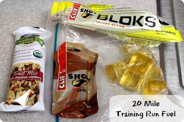 what to eat during a 20 mile run