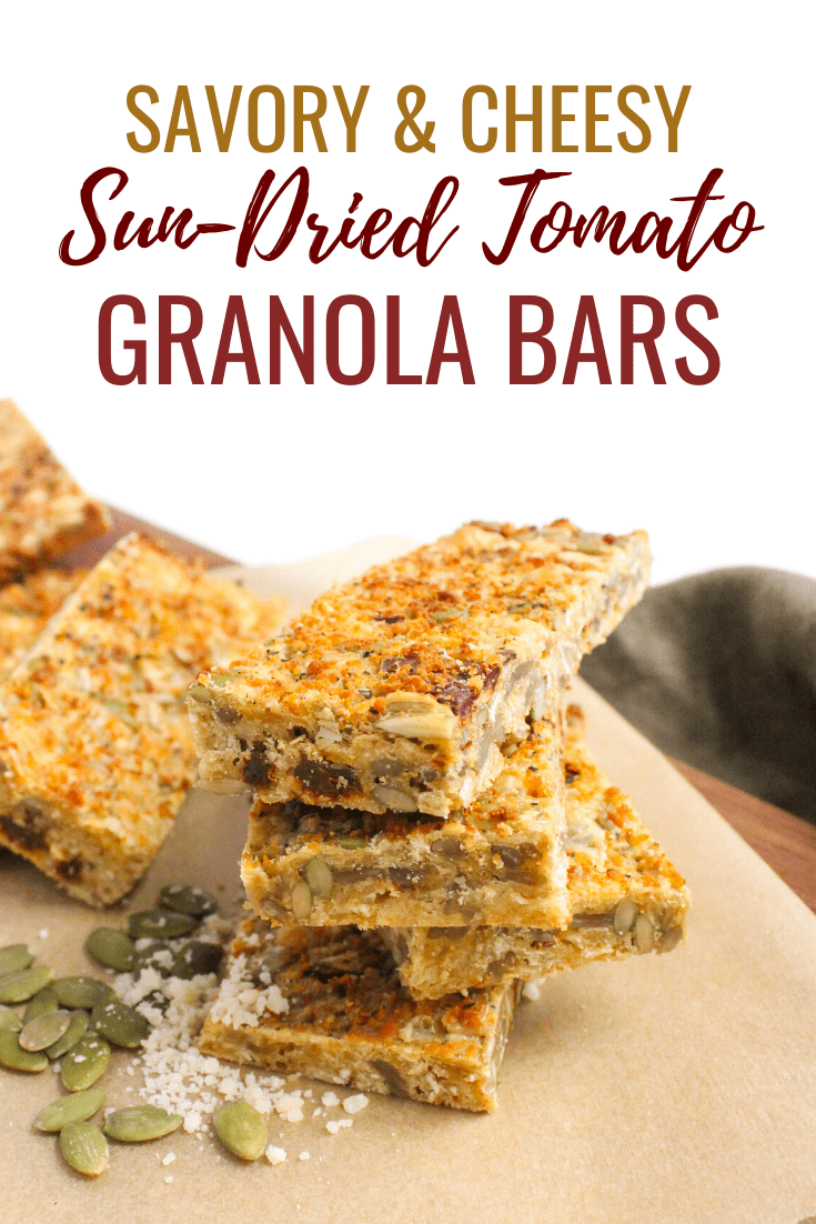 Savory Granola Bar Recipe: Cheesy, Sundried Tomato Pizza Bar