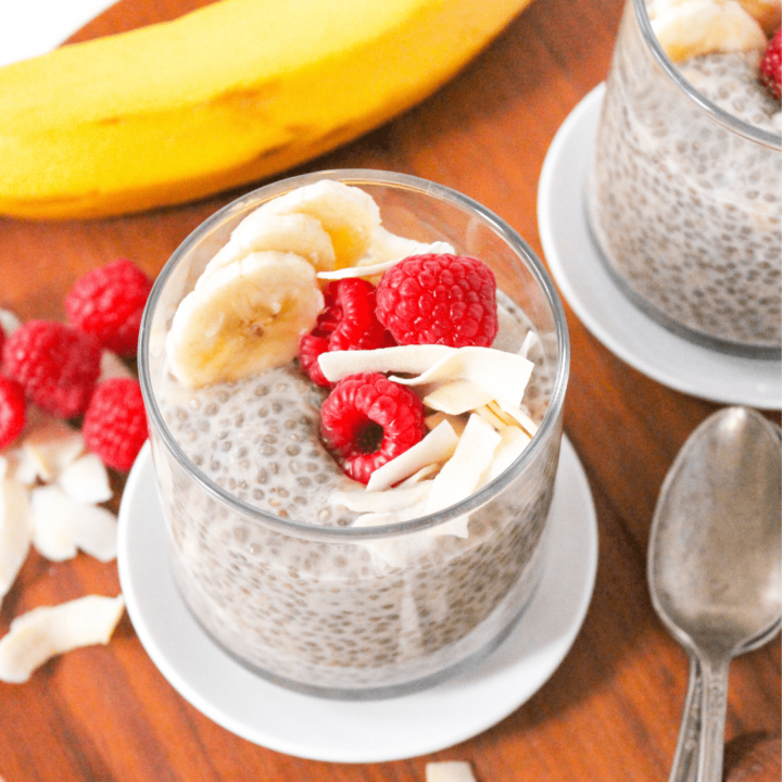 Creamy Banana Chia Pudding with Coconut Milk (Quick Prep)