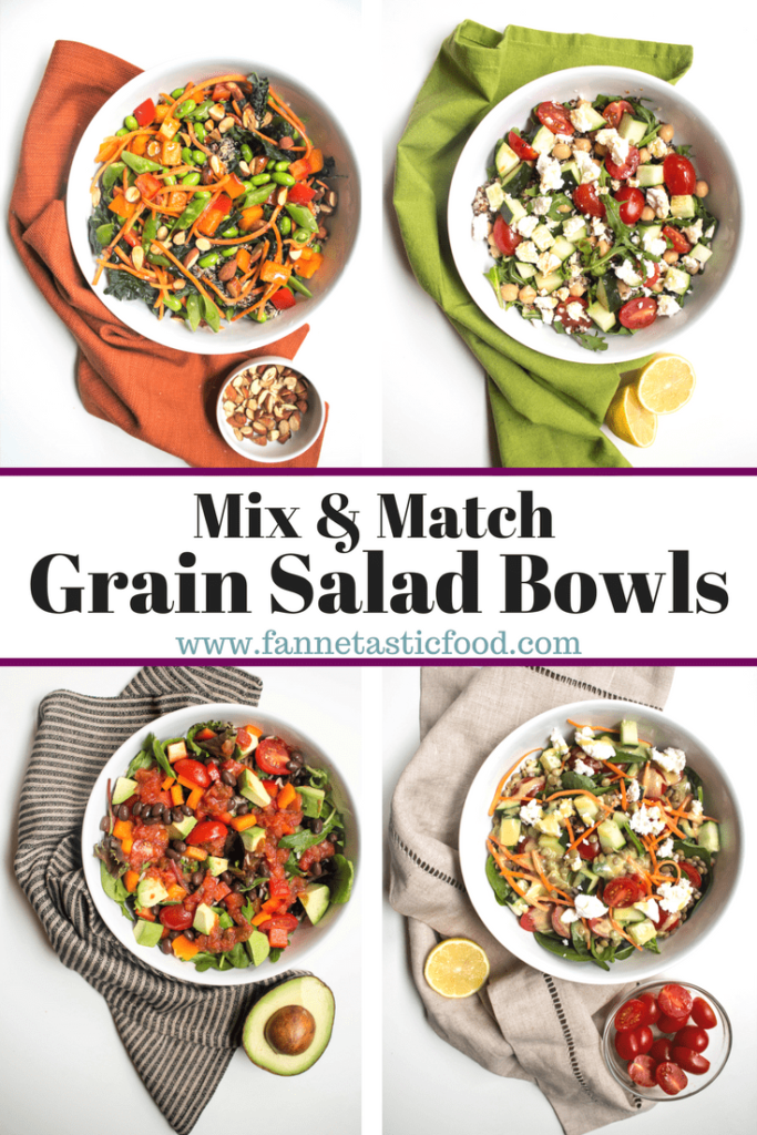 healthy grain salad bowls mix and match
