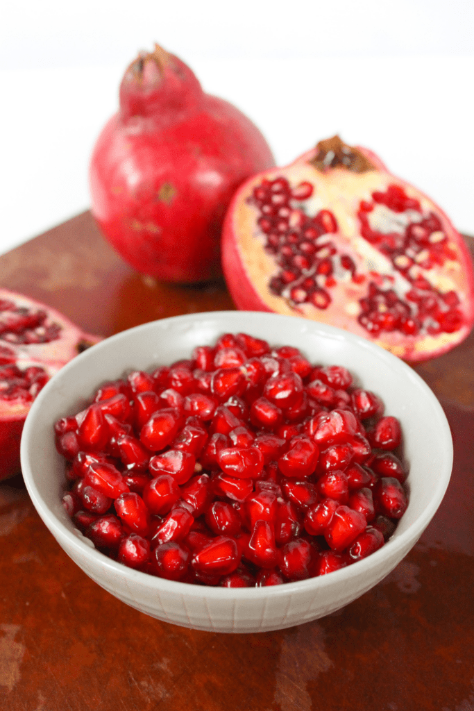 bowl of pomegranate seeds