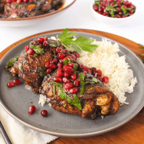 Juicy & Spiced Pomegranate Glazed Chicken Thighs (Pan-Seared)